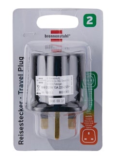 Brennenstuhl 2-Pin To 3-Pin Travel Adapter Black  - Image 2