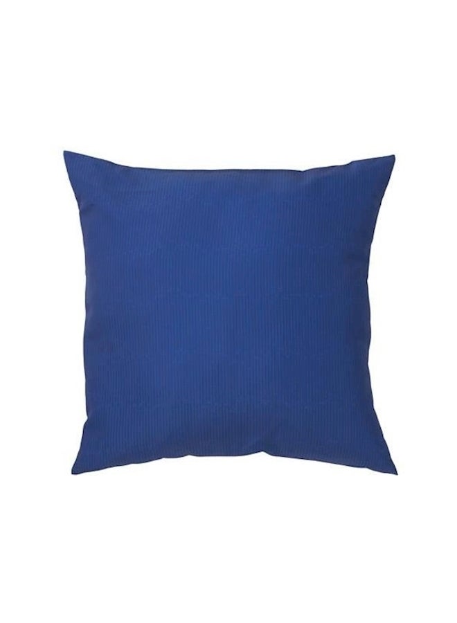 غطاء وسادة ديكور مزين بطبعة linen أزرق 50x50سم - Image 2