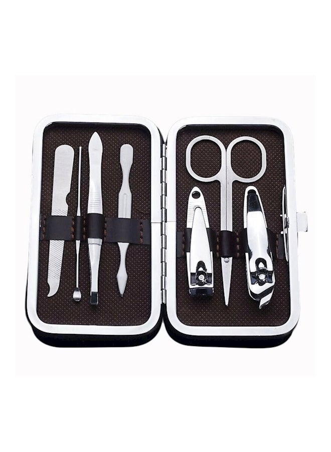 7-Piece Nail Care Tool Kit Set Silver - Image 1