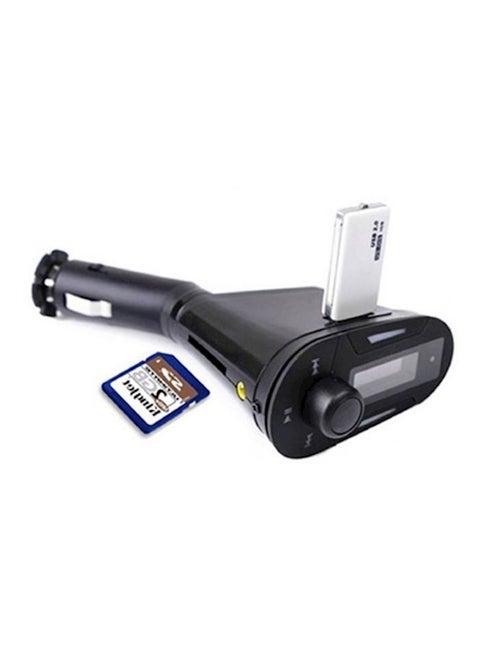 USB Wireless FM Transmitter Modulator With Remote Black
