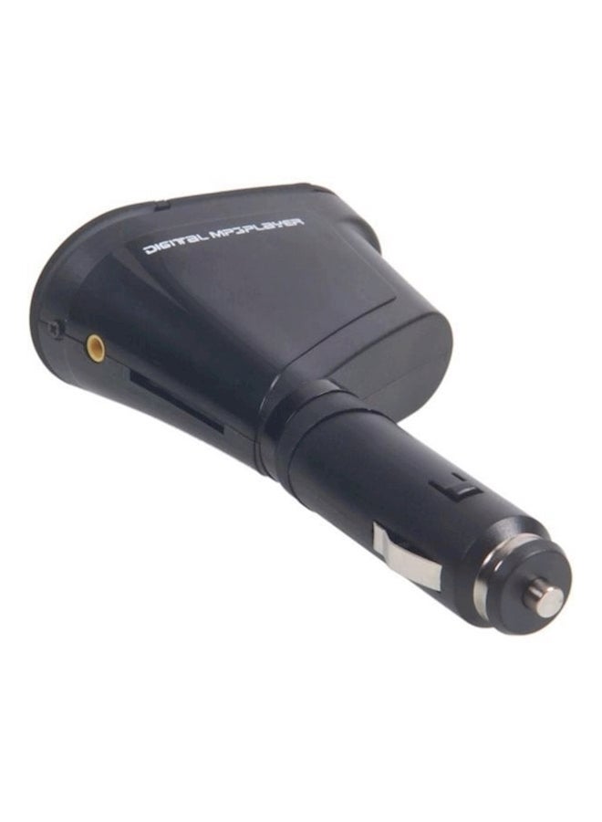 عدة مشغل ومحول إف إم USB لاسلكي مزود بجهاز تحكم عن بعد أسود - Image 1