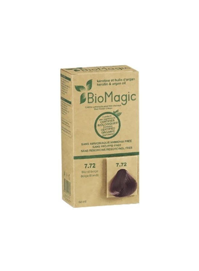 BIOMAGIC Hair Color 7/72 Beige Blonde 60ml 