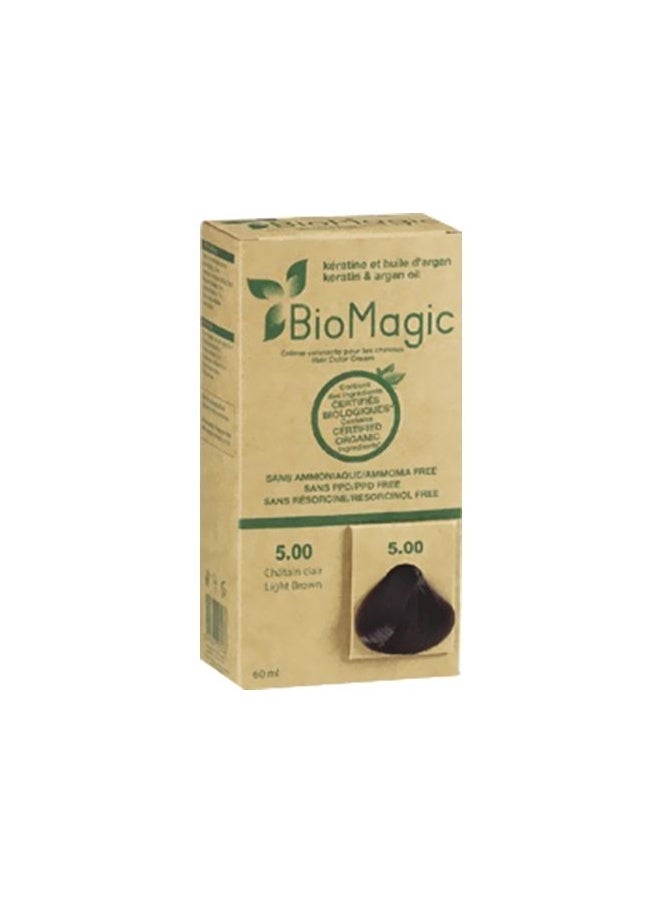 BIOMAGIC Permanent Hair Dye 5/00 Light Brown 60ml 
