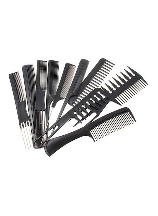 10-Piece Anti-Static Comb Set Black 142grams - Image 3