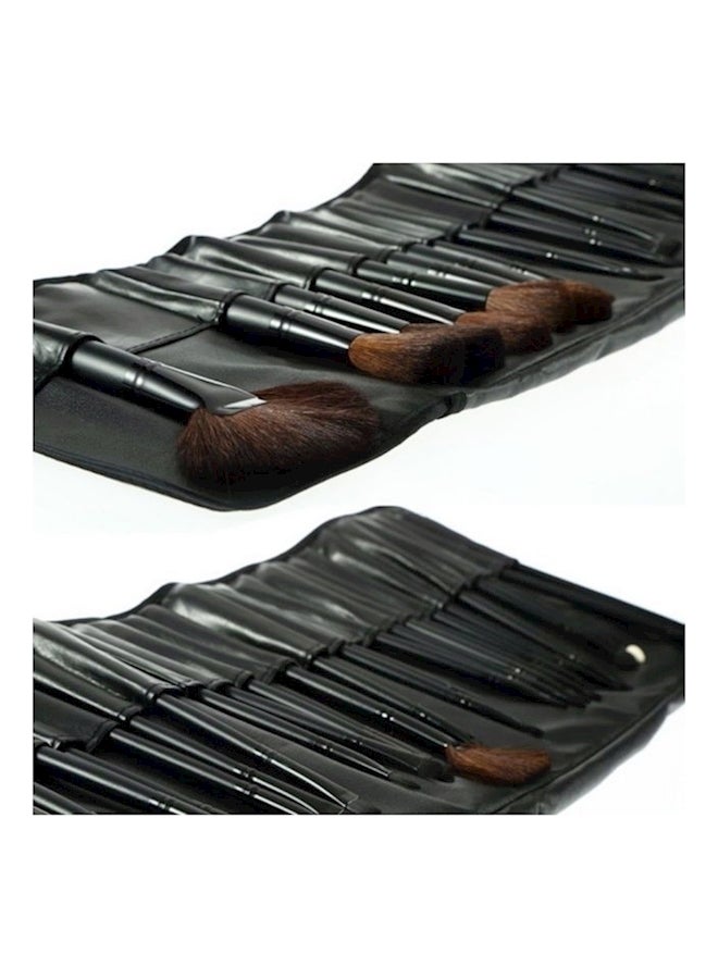 MSQ 24-Piece Professional Cosmetic Brush Make Up Tool Kit Black  - Image 3