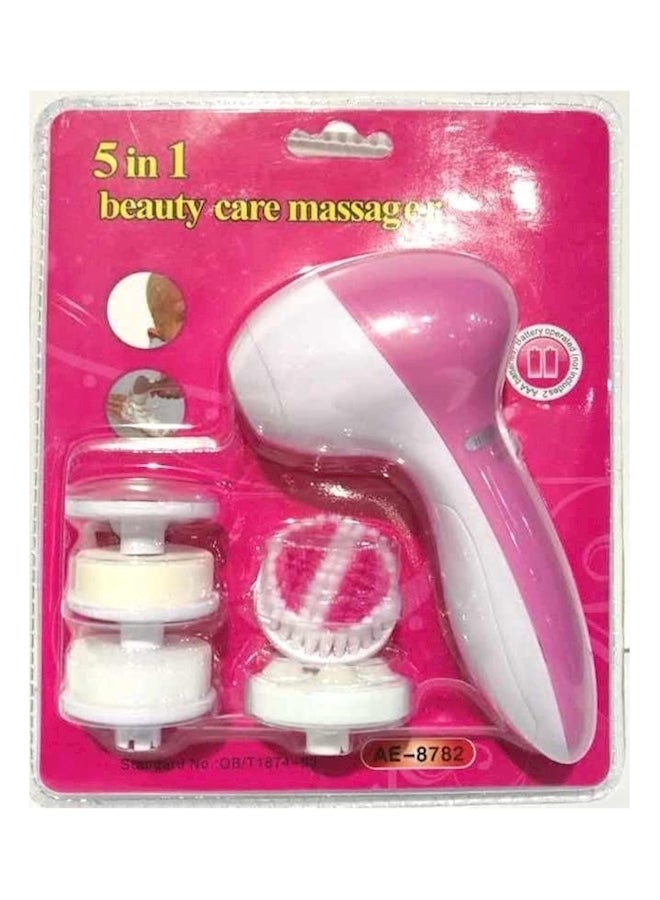 Estelle - 5-Piece Body Cleaning Massage Machine Set White/Pink - Image 1