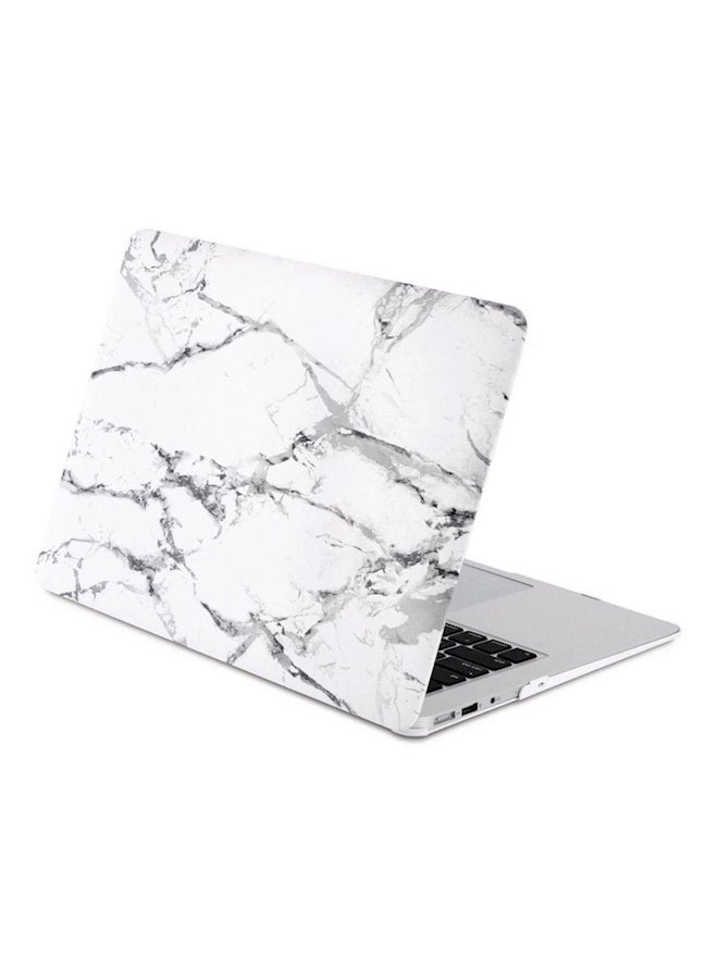 Ruberbized Soft-Touch Rubber Coated Folio Cover Hard Case For Macbook Air 13.3 Inch White/Grey  - Image 1