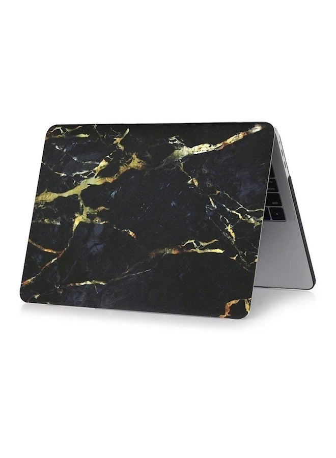 Marble Matte Frosted Rubber Coated Satin Feel Protective Hard Case For Macbook Pro With Retina Display Model  13 Inch Black - Image 2