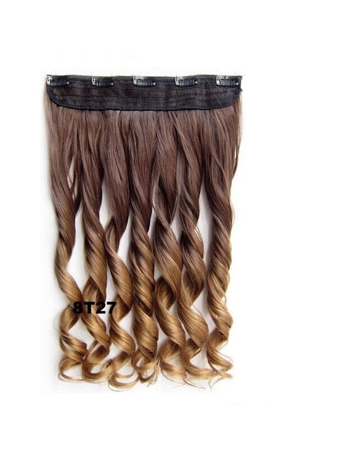 وصلة شعر مجعد طويل بني - Image 2