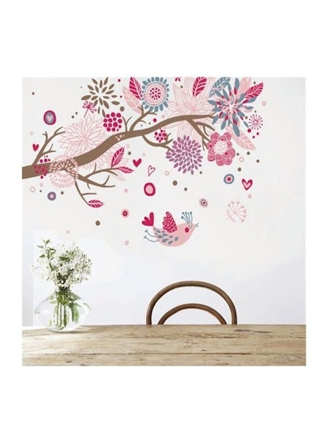 Printed Wall Sticker Pink/Brown 90x60cm