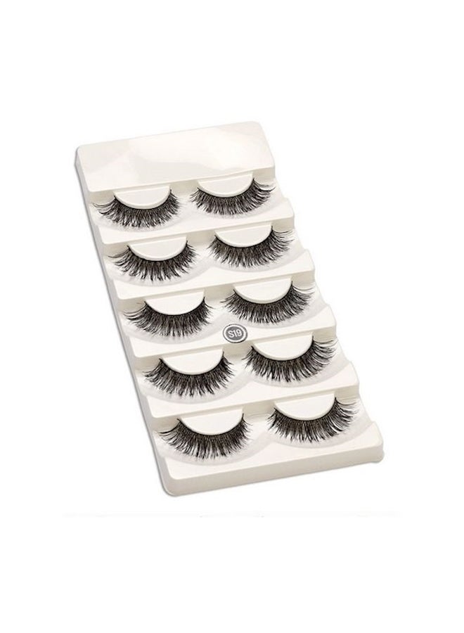 5 أزواج من رموش صناعية أسود