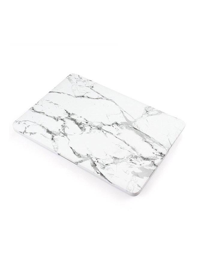 Marble Elegance Matte Finish Rubber Coated Plastic Hard Case For Macbook Pro With Retina Display 15/15.5 Inch Grey  - Image 4