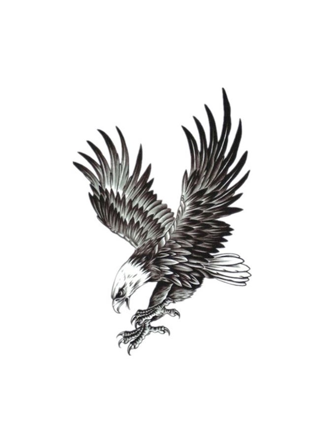 Eagle Temporary Tattoo Sticker Black/White