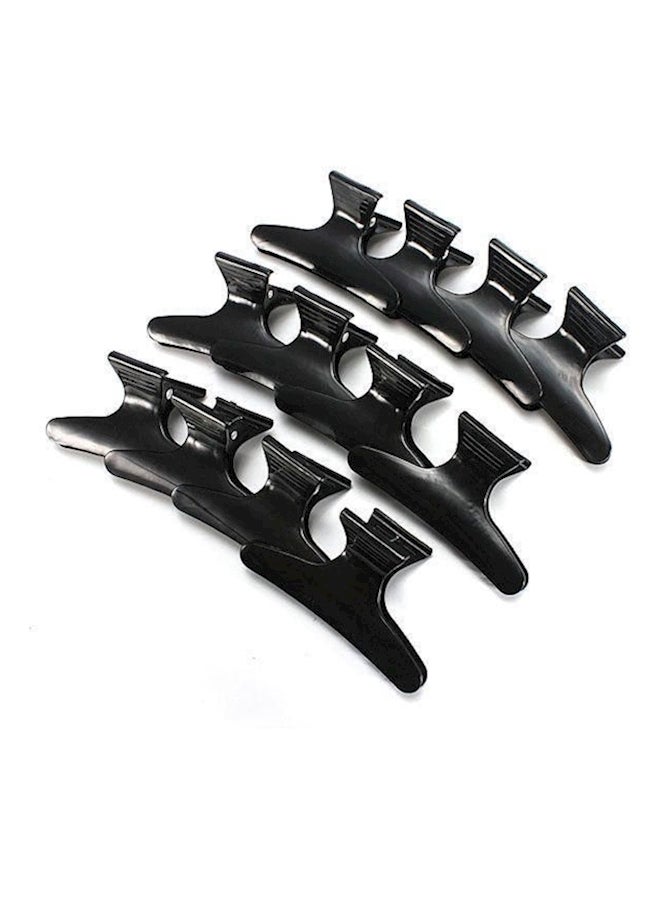 12-Piece Butterfly Hair Clips Black - Image 2