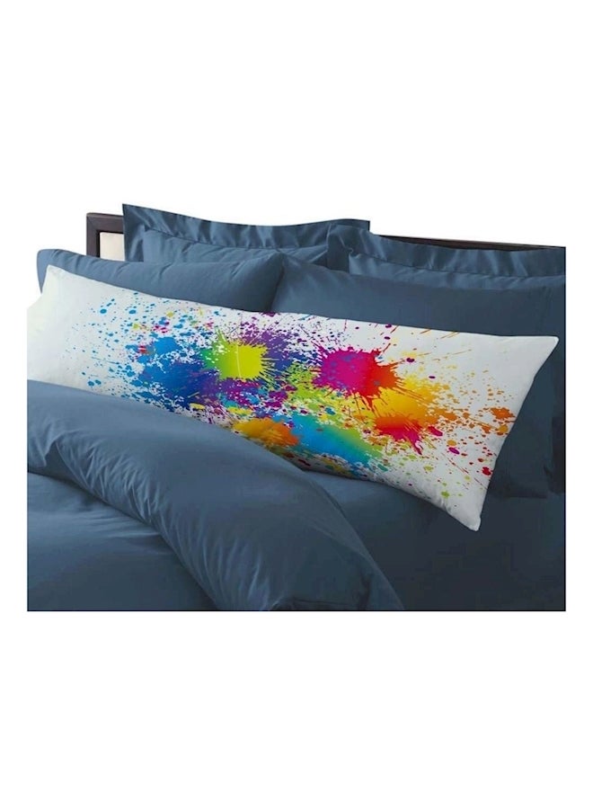 Water Painting Cotton Body Pillow Cotton White/Blue/Red 50x137cm - Image 2
