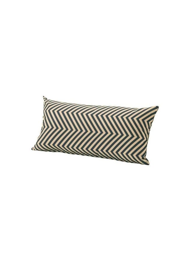 Outdoor Cushion Polyester Beige/Blue 59x30x15cm  - Image 1