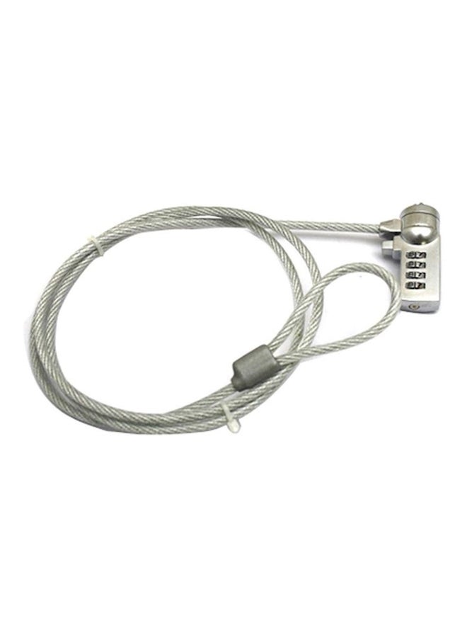 Multicolour Chain Cable Lock For Laptop/Notebook/Pc Silver - Image 1