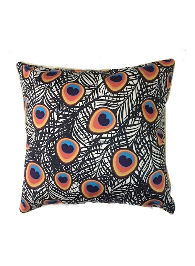 Printed Cushion Cover Black/Orange/Blue