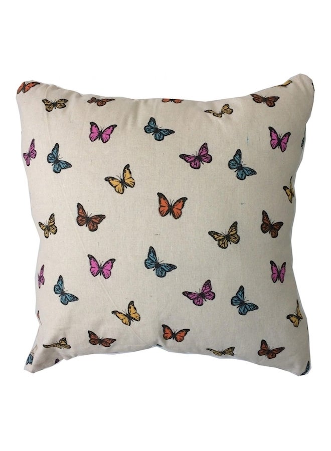 Printed Cushion Cover Beige/Pink/Blue