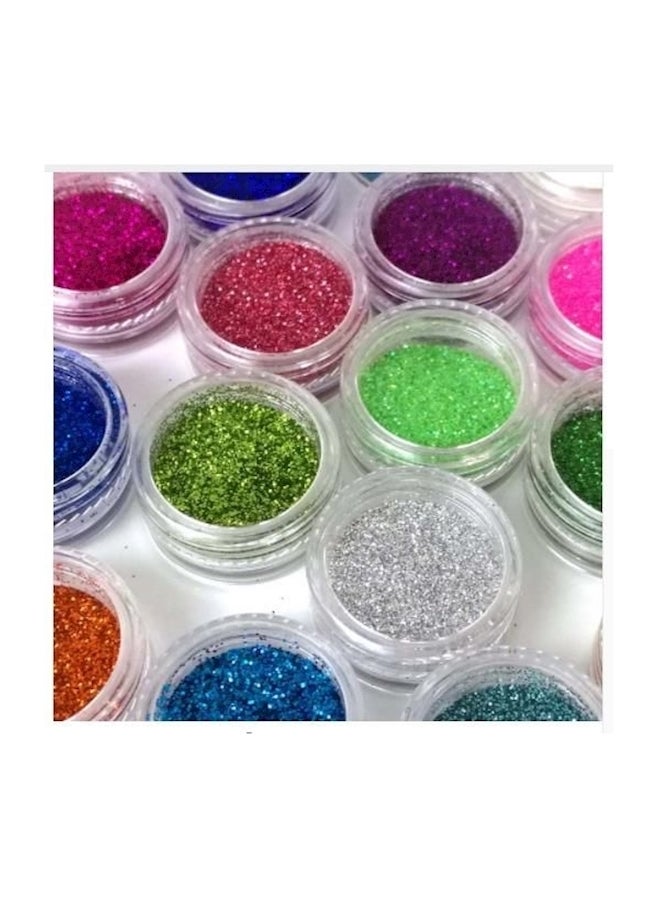 24 Colors Nail Art Glitter Shimmer Dust Powder Multicolour - Image 3