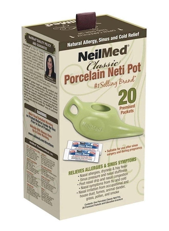 NeilMed Classic Neti Pot With 20 Premixed Packets 