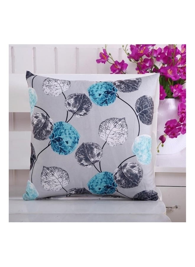 غطاء وسادة مطبوع عليه تصميم يعبر عن الفن التجريدي linen رمادي/أزرق 45x45سم - Image 2