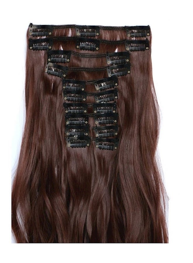 شعر مستعار للإرتداء بدون صمغ أحمر - Image 2