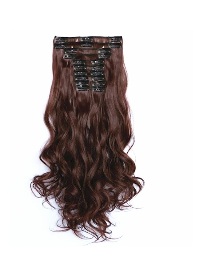 شعر مستعار للإرتداء بدون صمغ أحمر - Image 1