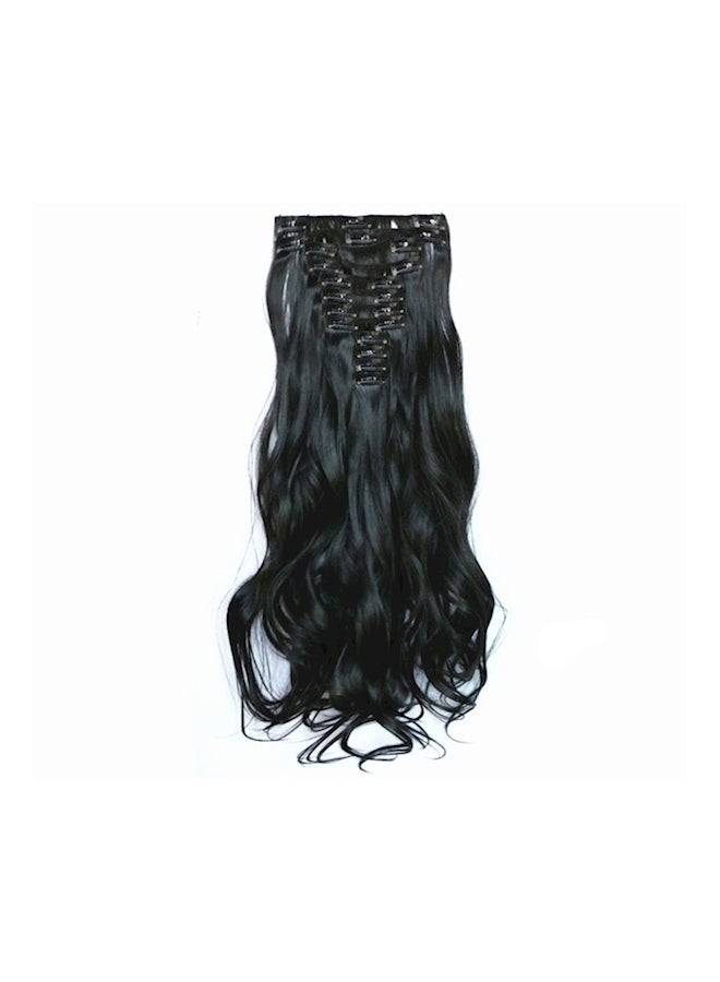 شعر مستعار للإرتداء بدون صمغ أسود 55سم - Image 1