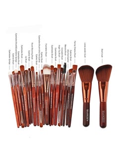 Generic 22-Piece Makeup Foundation Eyebrow Concealer Brush Set Brown  - Image 2