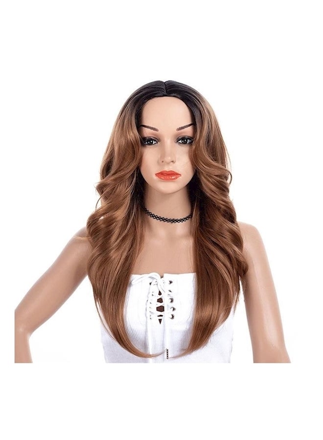 باروكة شعر مجعد إفريقية للسيدات فاشون ديب غير مرئية - H062 بني/أسود 36سم - Image 1