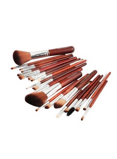 Generic 22-Piece Makeup Foundation Eyebrow Concealer Brush Set Brown  - Image 1