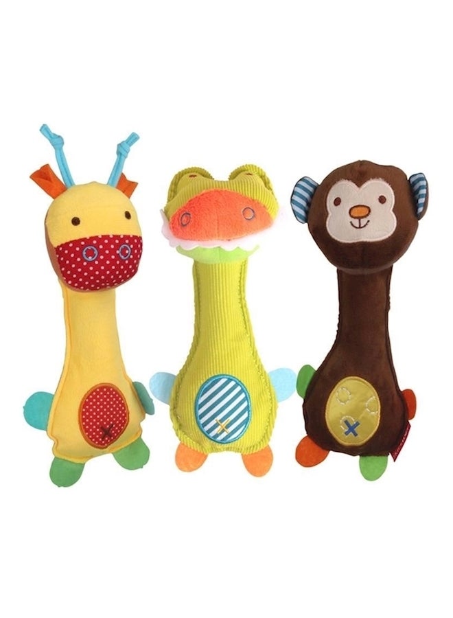 Animal Plush Hand Bells Soft Toy Set - Image 1