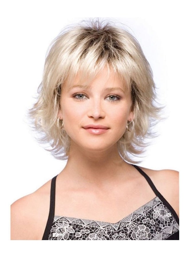 Generic - Diagonal Bangs Hair  Wig Gold - Image 1