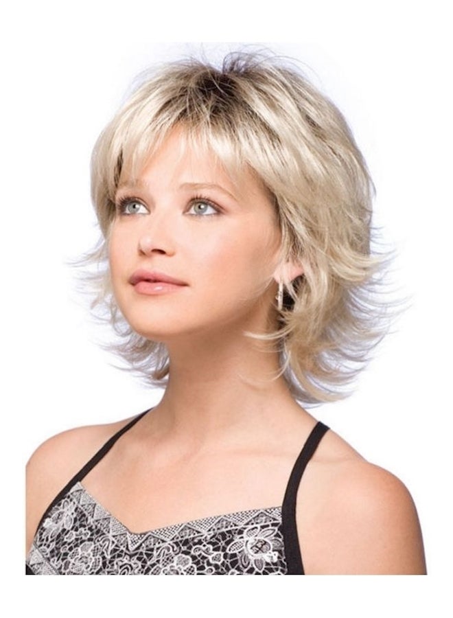 Generic - Diagonal Bangs Hair  Wig Gold - Image 1