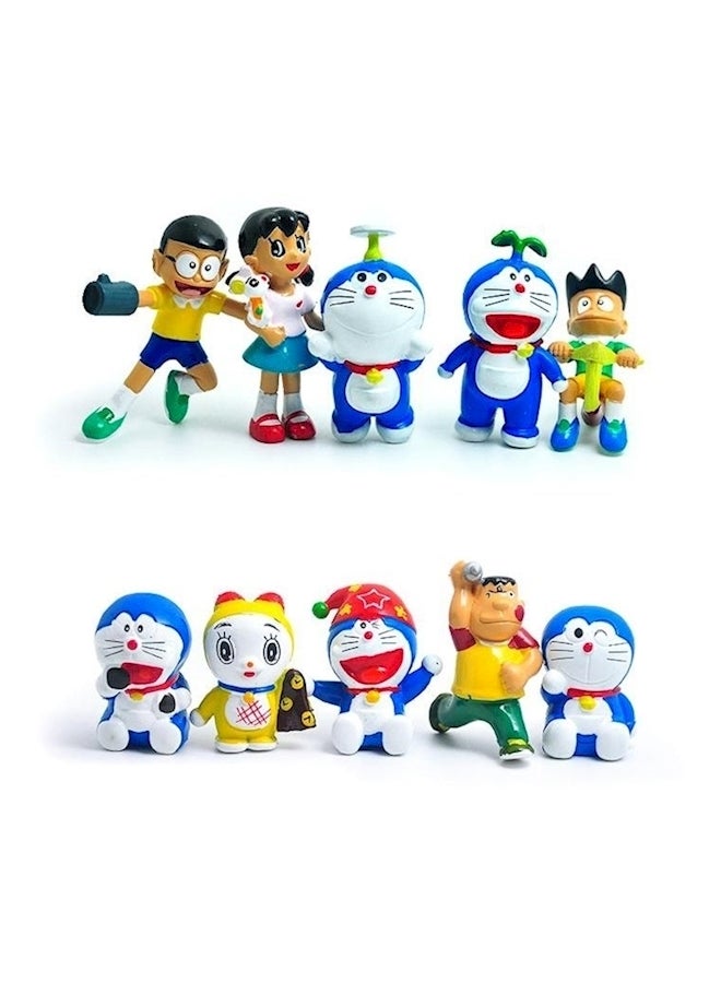 null - 10-Piece Doraemon Figurine Set - Image 1