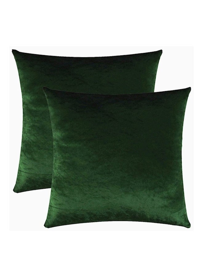 2 غطاء وسادة من القطيفة مخمل أخضر 50x50Ø³Ù†ØªÙŠÙ…ØªØ± - Image 1