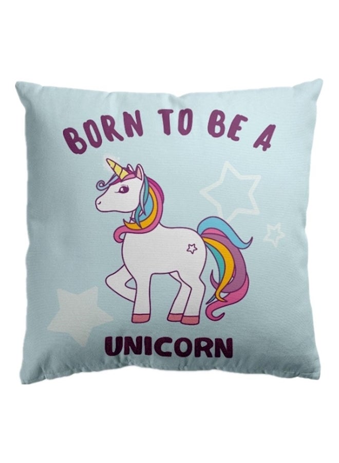 Animal Printed Cushion Cover Blue/White/Purple 45x45cm