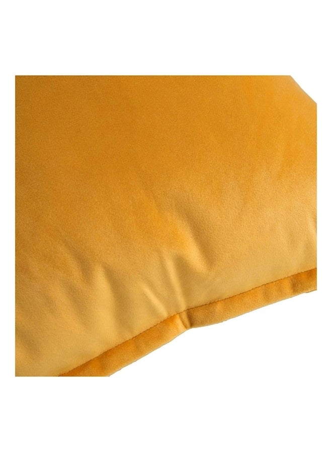 غطاء وسادة مخملي velvet أصفر 50x50سم - Image 2