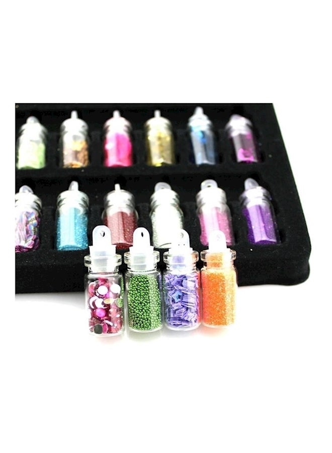 Set Of 48 Bottles Glitter Nail Art Multicolour - Image 3