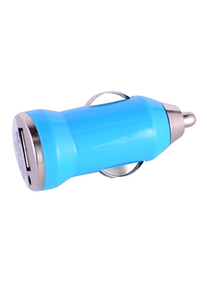 Mini Car Charger For Mobile Phones Blue  - Image 1