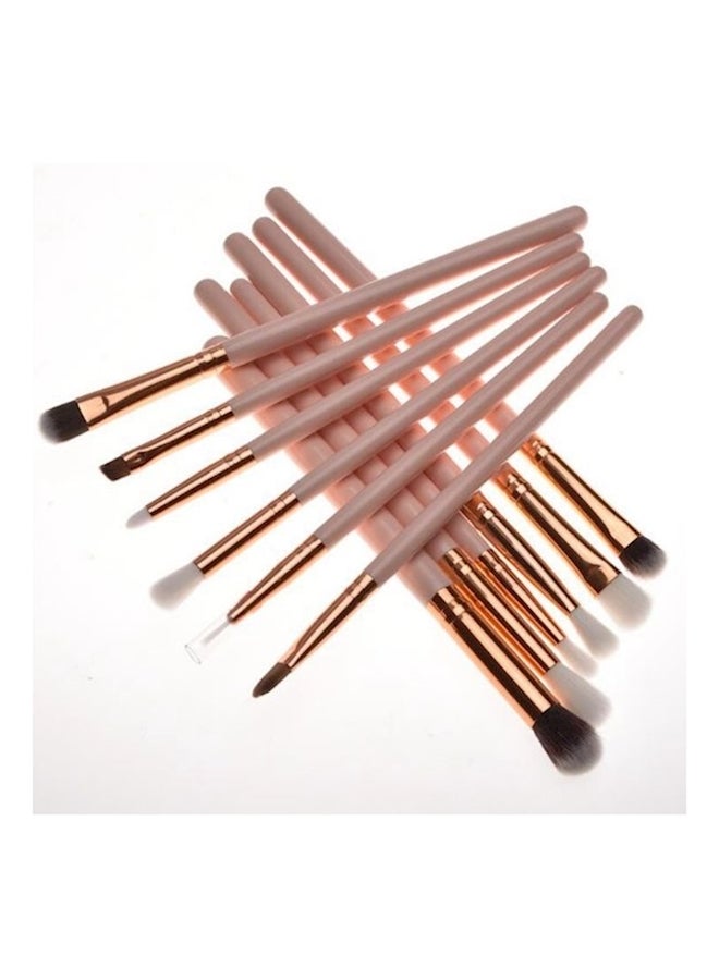 12-Piece Cosmetic Eyeshadow Brush Set Pink - Image 2