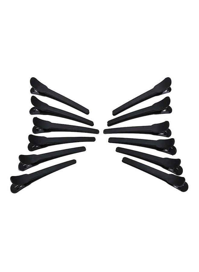12-Piece Hair Sectioning Clips Black - Image 2