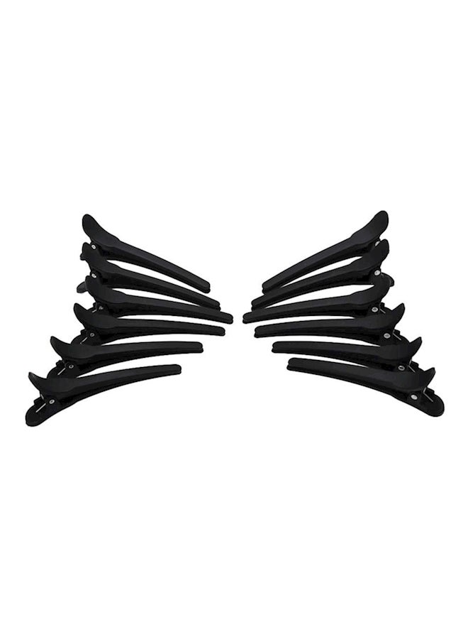 12-Piece Hair Sectioning Clips Black - Image 3