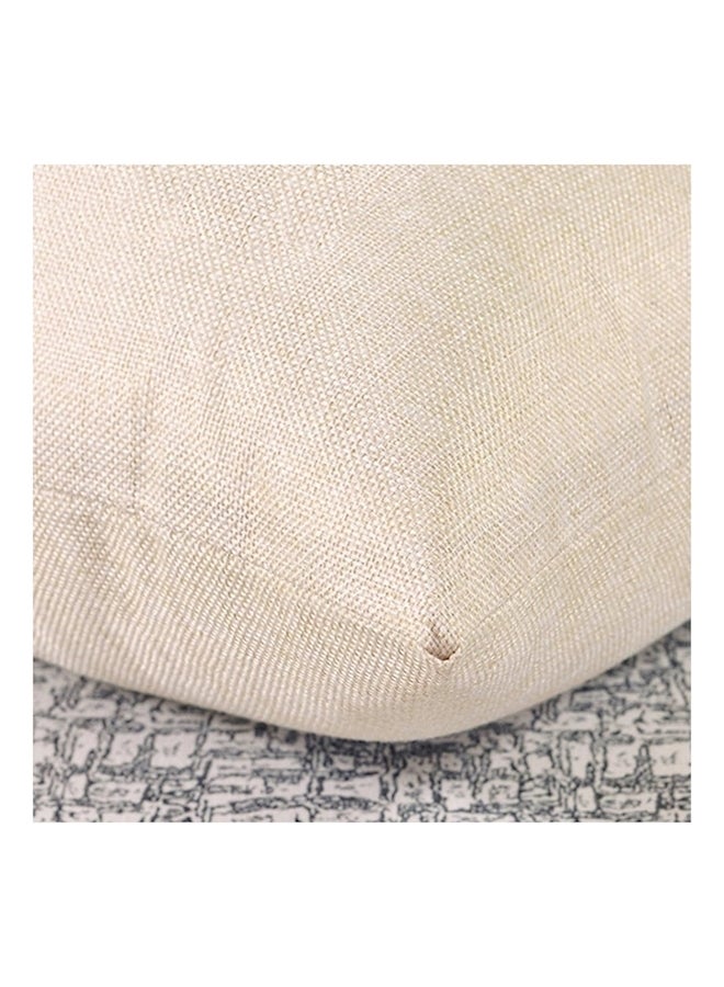 غطاء وسادة مزين بطبعة غزال linen أصفر/بيج - Image 2