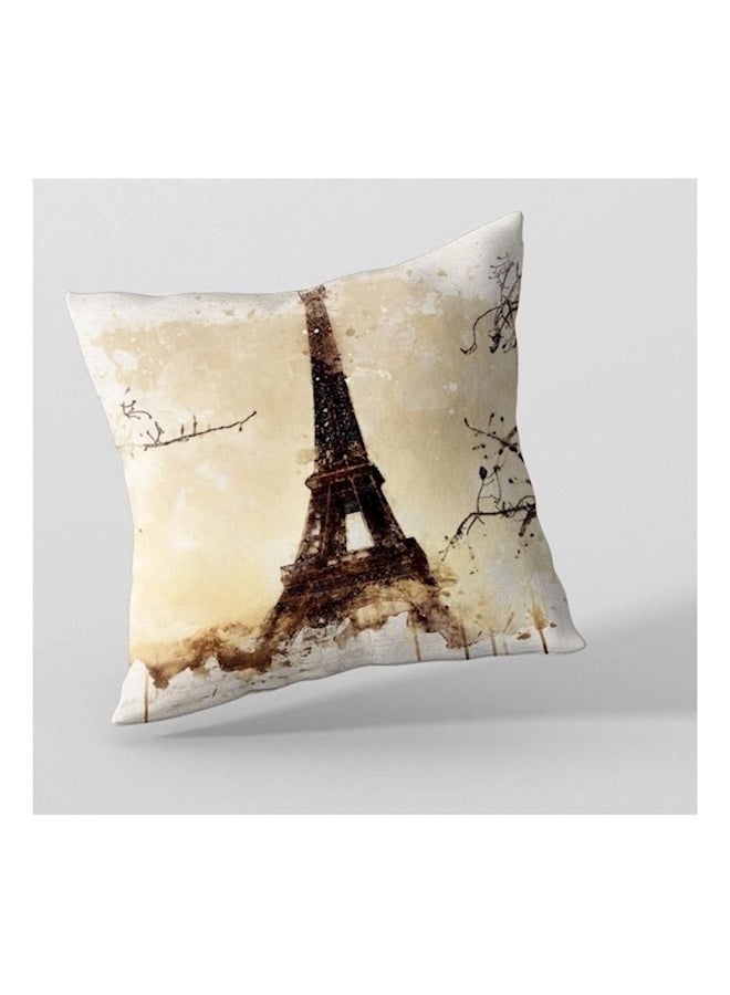Printed Cushion Cover Polyester Brown/Beige - Image 2