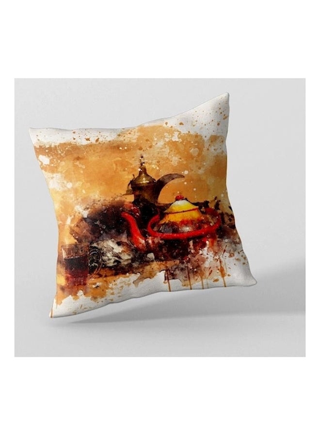 Jug Printed Cushion Cover Polyester Orange/White/Brown  - Image 2