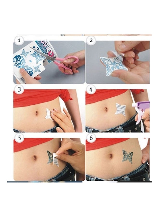 لاصقات وشم فاون إينج ريترو متعدد الألوان - Image 4