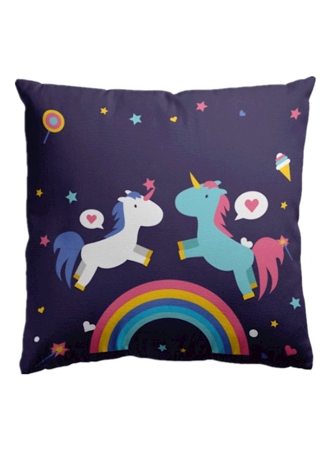 Animal Printed Cushion Cover Blue/Green/White 45x45cm - Image 1
