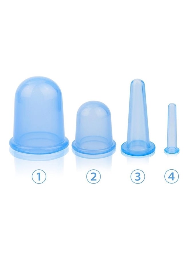 4-Piece Body Massager Cupping Blue